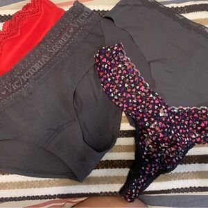 Victoria's Secret Red and Black Intimates Briefs